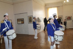 Юные барабанщики на выставке в музее
